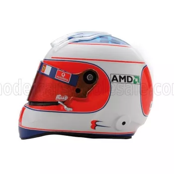   Edicola - HELMET F1  CASCO HELMET RUBENS BARRICHELLO F2003-GA TEAM FERRARI SEASON 2003 WHITE RED BLUE