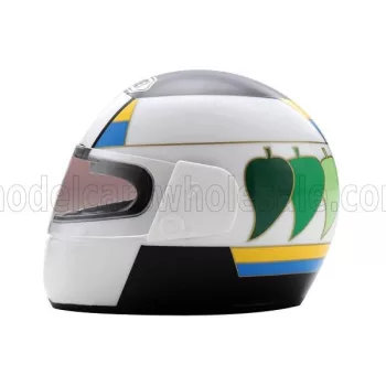   Edicola - HELMET F1  CASCO HELMET STEFAN JOHANSSON F1/86 TEAM FERRARI SEASON 1986 WHITE GREEN BLACK