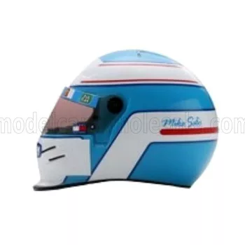   Edicola - HELMET F1  CASCO HELMET MIKA SALO F399 TEAM FERRARI SEASON 1999 LIGHT BLUE WHITE