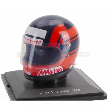   Edicola - HELMET F1 CASCO HELMET GILLES VILLENEUVE TEAM SCUDERIA FERRARI SEFAC 312T3 SEASON 1978 RED BLACK