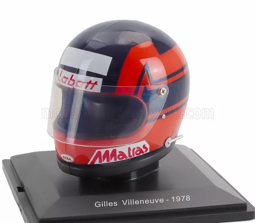 Edicola - HELMET F1 CASCO HELMET GILLES VILLENEUVE TEAM SCUDERIA FERRARI SEFAC 312T3 SEASON 1978 RED BLACK