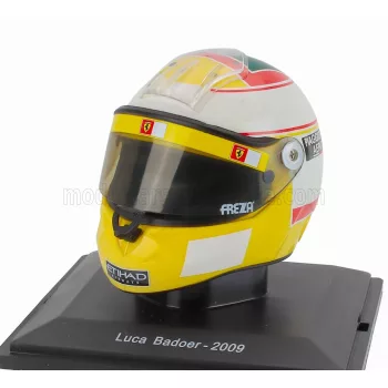   Edicola - HELMET F1 CASCO HELMET LUCA BADOER TEAM SCUDERIA FERRARI F60 SEASON 2009 WHITE YELLOW