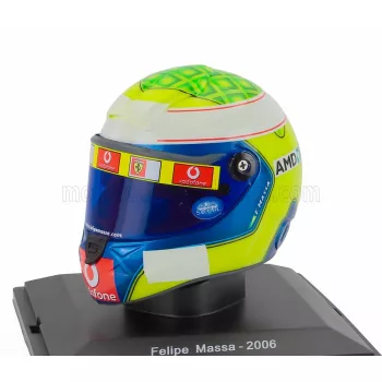   Edicola - HELMET F1 CASCO HELMET FELIPE MASSA TEAM SCUDERIA FERRARI 248 SEASON 2006 YELLOW BLUE WHITE
