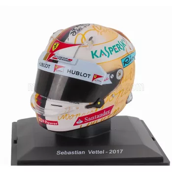   Edicola - HELMET F1 CASCO HELMET SEBASTIAN VETTEL TEAM SCUDERIA FERRARI SF70H WINNER MONACO GP 2017 YELLOW WHITE