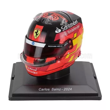   Edicola - HELMET F1 CASCO HELMET CARLOS SAINZ TEAM SCUDERIA FERRARI SF-24 SEASON 2024 RED YELLOW