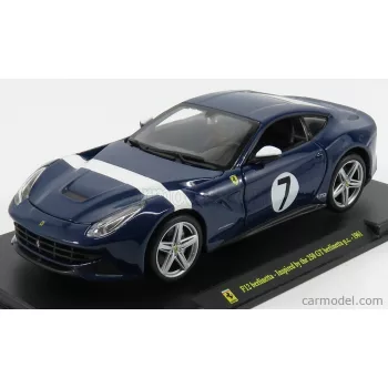   Edicola - Ferrari F12 Berlinetta N 7 2012 - Inspired By The 250 Gt Berlinetta - Con Vetrina - With Showcase Blue White