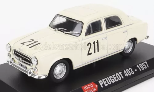 Edicola - PEUGEOT 403 N 211 MILLE MIGLIA 1957 WHITE