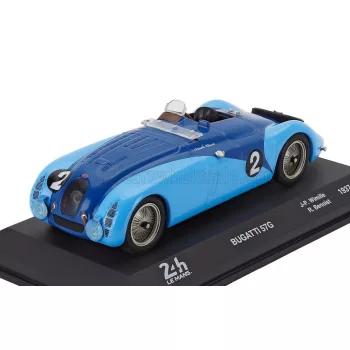   Edicola - BUGATTI TYPE 57G 3.3L TEAM ROGER LABRIC N 2 WINNER 24h LE MANS 1937 JEAN PIERRE WIMILLE - ROBERT BENOIST 2 TONE BLUE