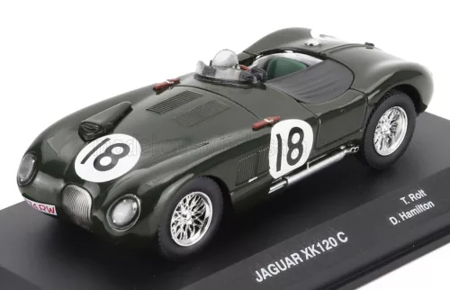 Edicola - JAGUAR XK120 C-TYPE SPIDER 3.4L TEAM JAGUAR CARS LTD N 18 WINNER 24h LE MANS 1953 TONY ROLT - DUNCAN HAMILTON GREEN