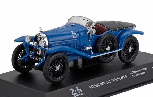 Edicola - LORRAINE DIETRICH B3-6 3.5L S6 SPIDER TEAM SOCIETE LORRAINE DE DIETRICH N 5 WINNER 24h LE MANS 1925 GERARD DE COURCELLES - ANDRE ROSSIGNOL BLUETTE