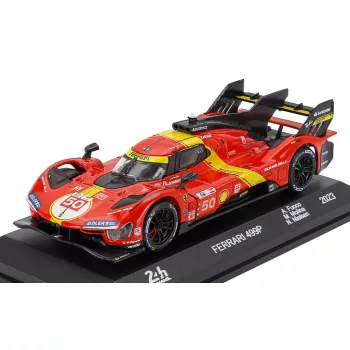   Edicola - FERRARI 499P 3.0L TURBO V6 TEAM FERRARI AF CORSE N 50 5th 24h LE MANS (POLE POSITION) 2023 ANTONIO FUOCO - MIGUEL MOLINA - NICKLAS NIELSEN RED YELLOW BLACK