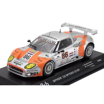   Edicola - SPYKER C8 SPIDER GT2R 3.8L V8 TEAM SPYKER SQUADRON b.v. N 86 24h LE MANS 2006 JEROEN BLEEKEMOLEN - MIKE HEZEMANS - JONNY KANE SILVER ORANGE