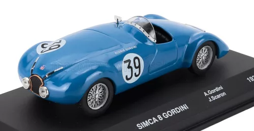 Edicola - SIMCA 8 1.1L TEAM GORDINI N 39 24h LE MANS 1939 AMEDEE GORDINI - JOSE SCARON BLUE
