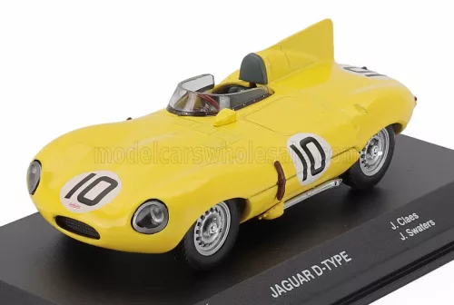 Edicola - JAGUAR D-TYPE 3.4L TEAM ECURIE FRANCORCHAMPS N 10 3rd 24h LE MANS 1955 JACQUES SWATERS - JOHNNY CLAES YELLOW