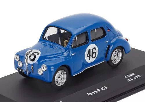 Edicola - RENAULT 4CV TEAM J.L.V. SANDT N 46 24h LE MANS 1950 JEAN SANDT - HERVE COATALEN BLUE