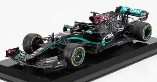 Edicola - MERCEDES GP F1 W11 EQ PERFORMANCE TEAM AMG PETRONAS MOTORSPORT N 44 WORLD CHAMPION SEASON 2020 LEWIS HAMILTON - BLISTER BOX BLACK GREEN