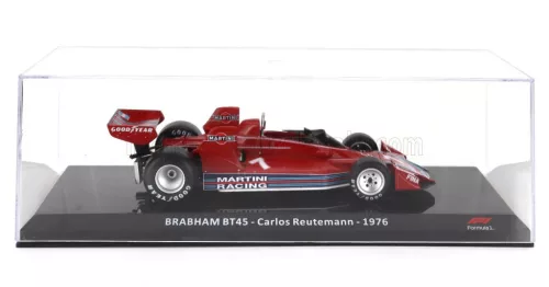 Edicola - BRABHAM F1  BRABHAM BT45B MARTINI RACING N 7 SEASON 1976 CARLOS REUTEMANN - CON VETRINA - WITH SHOWCASE RED