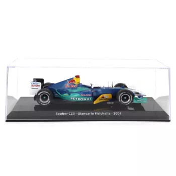   Edicola - SAUBER F1  C23 PETRONAS N 11 SEASON 2004 GIANCARLO FISICHELLA - CON VETRINA - WITH SHOWCASE BLUE GREEN