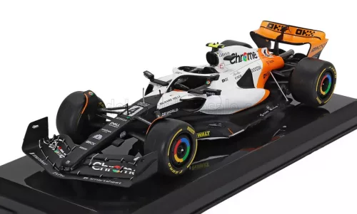 Edicola - McLAREN F1 MCL60 TEAM McLAREN N 4 MONACO GP 2023 LANDO NORRIS - BLISTER BOX BLACK WHITE ORANGE