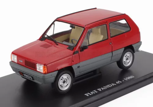 Edicola - FIAT PANDA 45 1980 - CON VETRINA - WITH SHOWCASE RED GREY