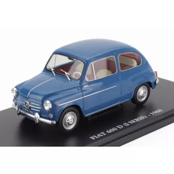   Edicola - FIAT 600D 1-SERIES 1960 - CON VETRINA - WITH SHOWCASE BLUE