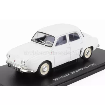   Edicola - RENAULT DAUPHINE 1961 - CON VETRINA - WITH SHOWCASE WHITE