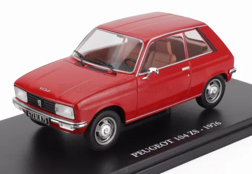 Edicola - PEUGEOT 104 ZS 1976 - CON VETRINA - WITH SHOWCASE RED