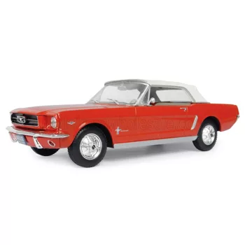   Edicola - FORD USA MUSTANG 1965 - CON VETRINA - WITH SHOWCASE RED WHITE