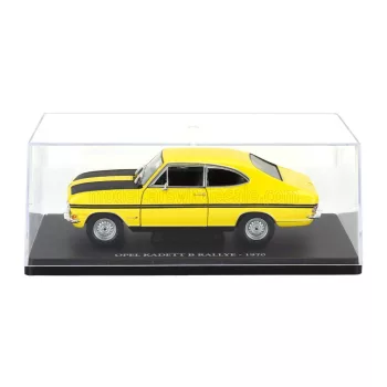   Edicola - OPEL KADETT B RALLYE 1970 - CON VETRINA - WITH SHOWCASE YELLOW BLACK