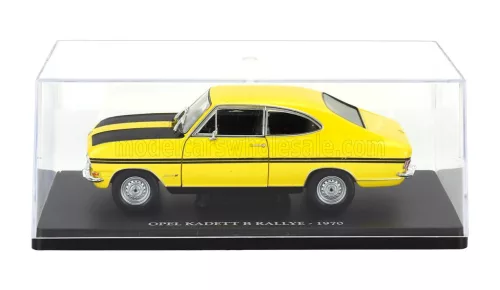 Edicola - OPEL KADETT B RALLYE 1970 - CON VETRINA - WITH SHOWCASE YELLOW BLACK