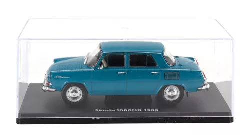 Edicola - SKODA 1000MB 1969 - CON VETRINA - WITH SHOWCASE LIGHT BLUE
