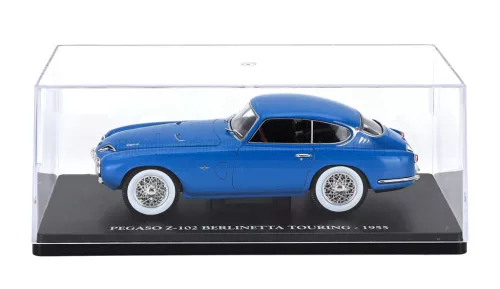 Edicola - PEGASO Z102 BERLINETTA TOURING 1955 - CON VETRINA - WITH SHOWCASE BLUE