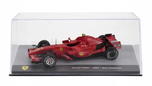 Edicola - FERRARI F1 F2007 N 6 WORLD CHAMPION SEASON 2007 KIMI RAIKKONEN - CON VETRINA - WITH SHOWCASE F-1 RED MET