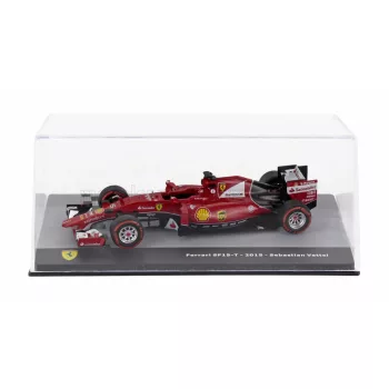   Edicola - FERRARI F1 SF15-T N 5 SEASON 2015 SEBASTIAN VETTEL - CON VETRINA - WITH SHOWCASE RED