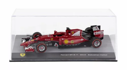 Edicola - FERRARI F1 SF15-T N 5 SEASON 2015 SEBASTIAN VETTEL - CON VETRINA - WITH SHOWCASE RED
