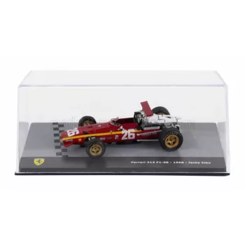   Edicola - FERRARI F1 312 F1-68 N 26 SEASON 1968 JACKY ICKX - CON VETRINA - WITH SHOWCASE RED WHITE