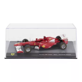  Edicola - FERRARI F1 150th ITALIA N 5 SEASON 2011 FERNANDO ALONSO - CON VETRINA - WITH SHOWCASE F-1 RED MET WHITE