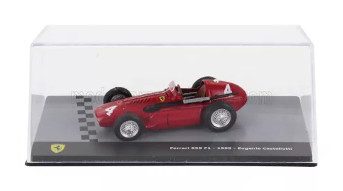 Edicola - FERRARI F1 555 N 4 SEASON 1955 EUGENIO CASTELLOTTI - CON VETRINA - WITH SHOWCASE RED