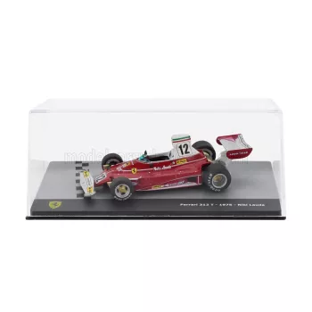   Edicola - FERRARI F1 312T TEAM FERRARI SEFAC N 12 WORLD CHAMPION SEASON 1975 NIKI LAUDA - CON VETRINA - WITH SHOWCASE RED WHITE