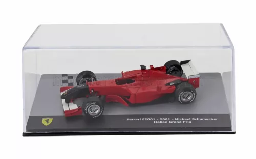 Edicola - FERRARI F1 F2001 N 1 WORLD CHAMPION SEASON 2001 MICHAEL SCHUMACHER - CON VETRINA - WITH SHOWCASE RED BLACK