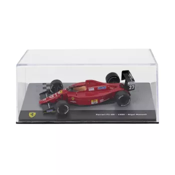   Edicola - FERRARI F1 89 N 27 SEASON 1989 NIGEL MANSELL - CON VETRINA - WITH SHOWCASE RED