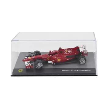   Edicola - FERRARI F1 F10 N 7 (800th GP) TURKISH GP 2010 FELIPE MASSA - CON VETRINA - WITH SHOWCASE RED WHITE