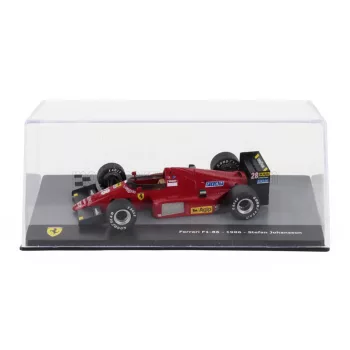   Edicola - FERRARI F1 F N 28 SEASON 1986 STEFAN JOHANSSON - CON VETRINA - WITH SHOWCASE RED BLACK
