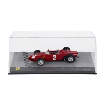   Edicola - FERRARI F1 156 N 2 WORLD CHAMPION SEASON 1961 PHIL HILL - CON VETRINA - WITH SHOWCASE RED