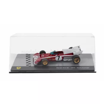   Edicola - FERRARI F1 312B2 N 7 SEASON 1972 MARIO ANDRETTI - CON VETRINA - WITH SHOWCASE RED WHITE