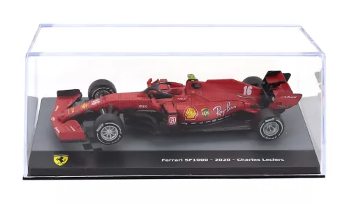 Edicola - FERRARI F1 SF1000 TEAM SCUDERIA FERRARI MISSION WINNOW N 16 SEASON 2020 CHARLES LECLERC - CON VETRINA - WITH SHOWCASE MATT RED