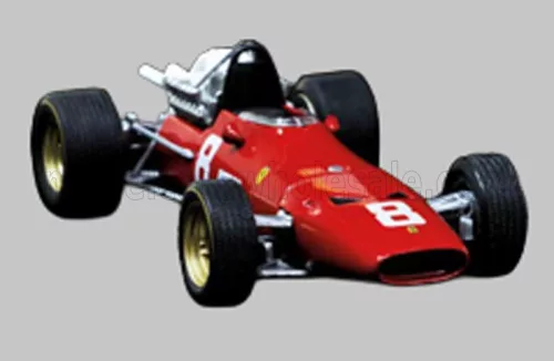 Edicola - FERRARI F1 312 F1-67 N 8 SEASON 1967 CHRIS AMON - CON VETRINA - WITH SHOWCASE RED