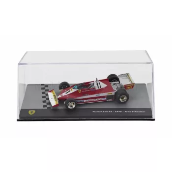   Edicola - FERRARI F1 312T3 N 11 WORLD CHAMPION (THE FIRST TWO GPs) 1979 JODY SCHECKTER - CON VETRINA - WITH SHOWCASE RED
