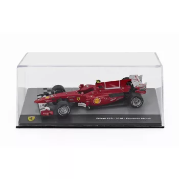   Edicola - FERRARI F1 F10 N 8 SEASON 2010 FERNANDO ALONSO - CON VETRINA - WITH SHOWCASE F-1 RED MET WHITE