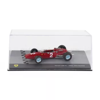   Edicola - FERRARI F1 158 SCUDERIA FERRARI N 2 WORLD CHAMPION SEASON 1964 JOHN SURTEES - CON VETRINA - WITH SHOWCASE RED